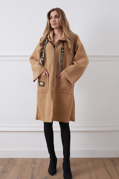 DPARİS Дълга яке с качулка и два джоба