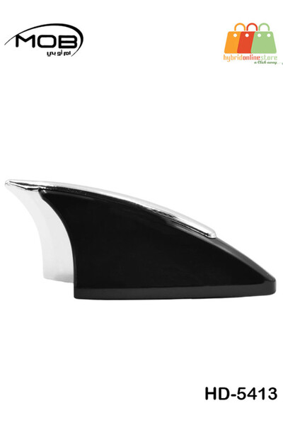 Mob HD-5413 Shark Fin Antenna Cover Universal Car Roof Aerial Decoration Black/Silver Durable ABS