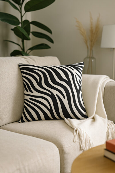 TURKISHRUG KINGDOM غطاء وسادة مزخرف بنمط الحمار الوحشي مقاس 43 × 43 سم - تصمي...