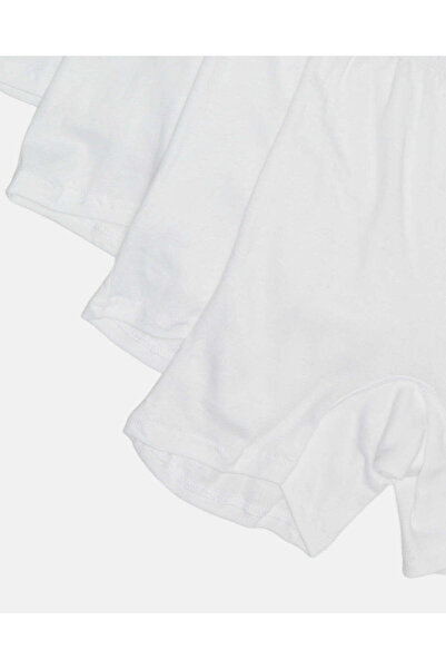 REDTAG Senior Girls White Solid Boxer Brief Set (Pack of 5)