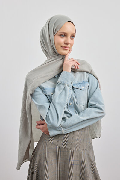 Qef Organic Crash Shawl Gray