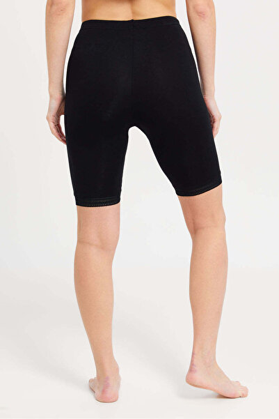 REDTAG Black Comfort Knit Short