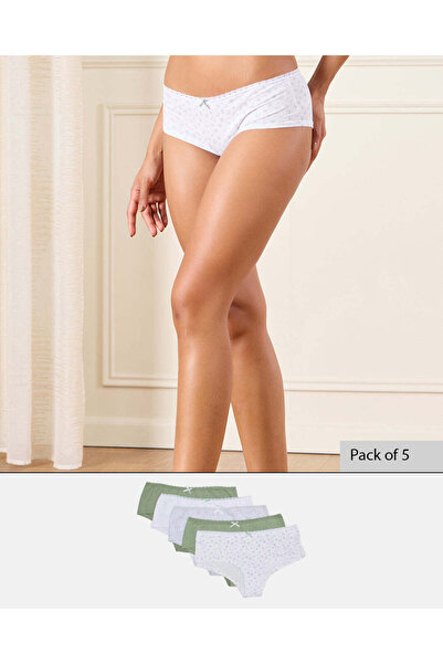 REDTAG Women Assorted Boyleg Brief Set (Pack of 5)