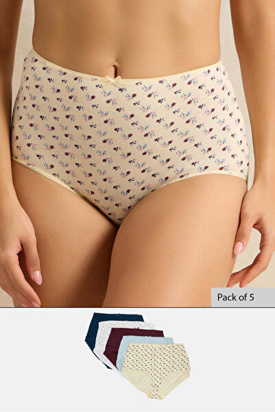 REDTAG مجموعة ملابس داخلية نسائية كاملة متنوعة (عبوة من 5 قطع)