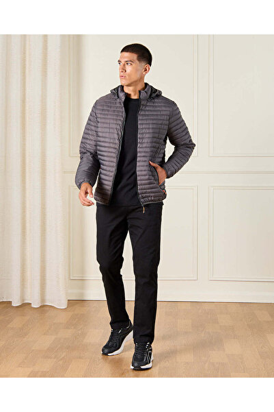 REDTAG Men Grey Embellished Padded Jacket