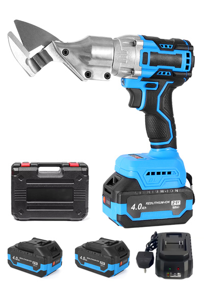 WAKYME مقصات قصدير كهربائية لاسلكية بقوة 21 فولت، مقصات معدنية شديدة التحمل بسرعة متغيرة لقطع الحديد الصلب