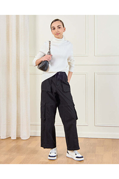 REDTAG Senior Girls White High Neck Pullover