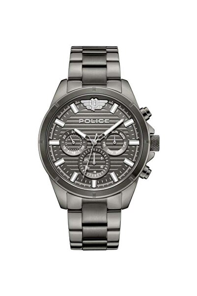 Police ساعة مالاوي متعددة الوظائف، مطلية بالأيونات، مقاس 45 مم، مع ميناء فحمي...