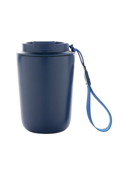 RONIC Cuppa cup thermos, Ronic, 380 ml, carrying strap, leakproof, stainless steel, blue