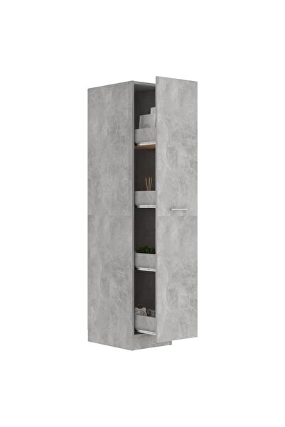 vidaxl Apothecary Cabinet Concrete Grey 30x42.5x150 cm Engineered Wood