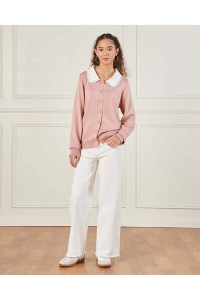 REDTAG Senior Girls Pink Embellished Sweater