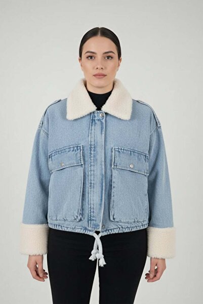 VeniLife Geacă de blugi cu interior de pluș