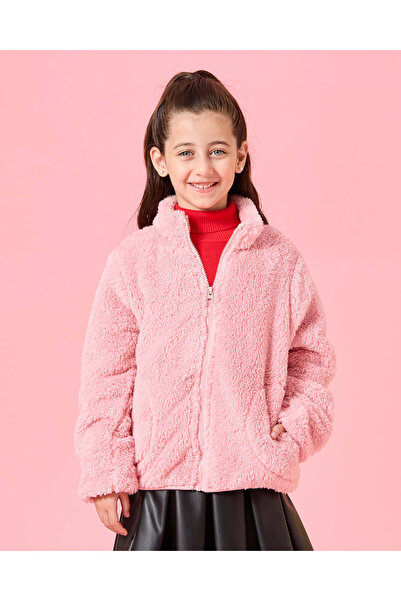 REDTAG Girls Pink Solid Jacket