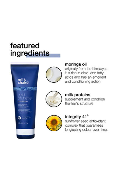 Milkshake Milk Shake Cold Brunette Conditioner Pack - Εξουδετερώνει τους κόκκινους, πορτοκαλί και κίτρινους τόνους, 2 x 250ml