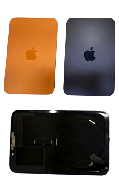 indirimplus iPhone 17 Pro Max Arka Kapak 17 Pro Max Arka Pil Kapağı Turuncu R...