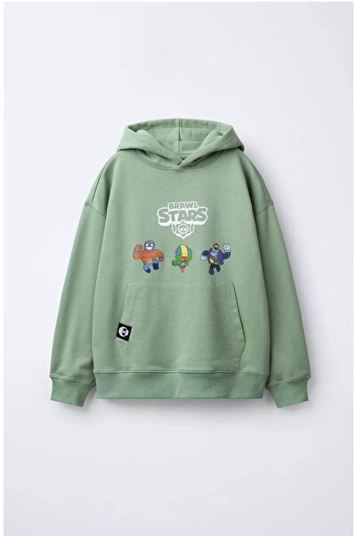 NOBLEKIDS Brawl Stars Printed Hooded Kids Set – Kangaroo Pocket Sweatshirt & Sweatpants