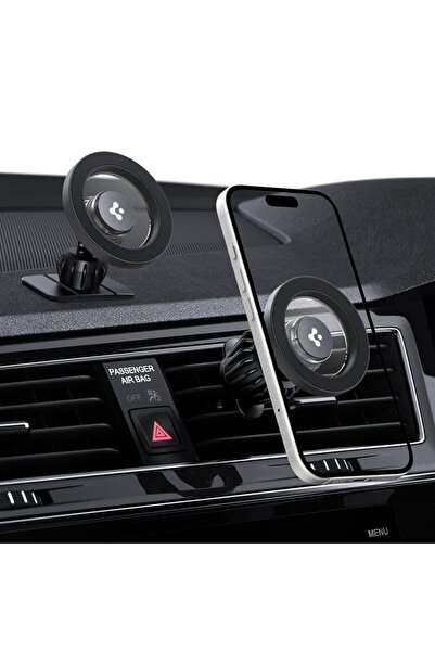 Spigen حامل هاتف MagSafe للسيارة 2 في 1 لفتحة التهوية ولوحة القيادة (وحدة الت...