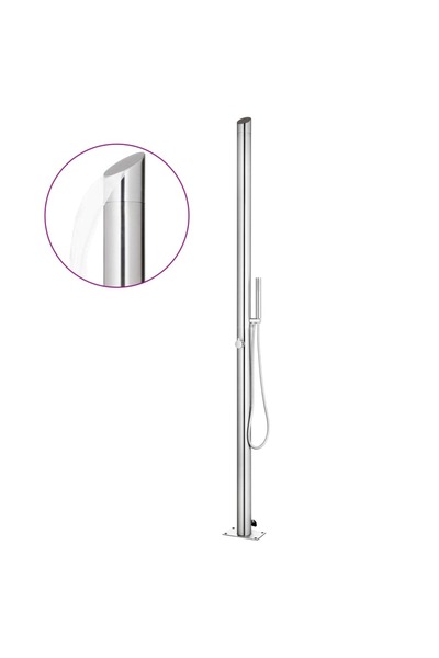 vidaxl دش حديقة 220 سم من الفولاذ المقاوم للصدأ