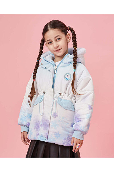 REDTAG جاكيت منفوخ بطبعة إلسا باللون الأزرق للبنات