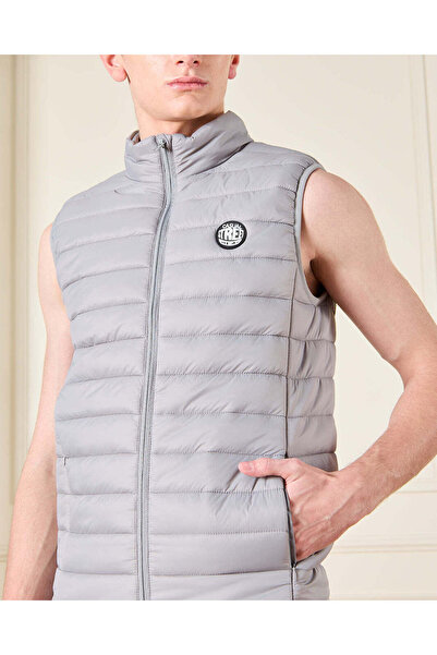 REDTAG Senior Boys Grey Padded Gilet Jacket