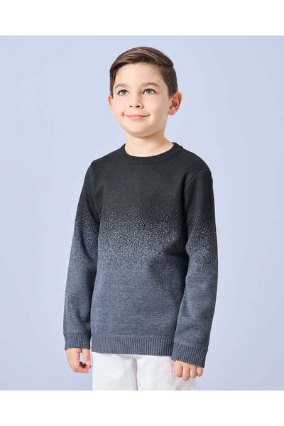 REDTAG Boys Grey Splat Design Bonded Jumper