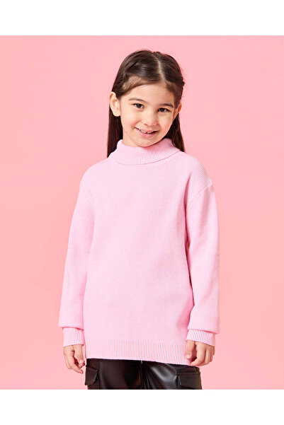 REDTAG سترة محبوكة باللون الوردي للبنات