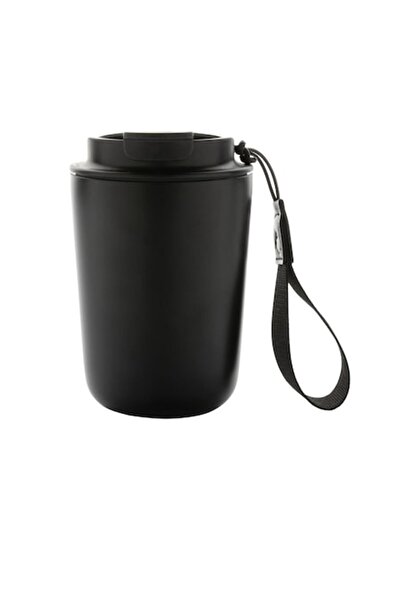 RONIC Cuppa Travel Mug Thermos, RONIC, 380 ml, transport strap, leakproof, stainless steel, matte black