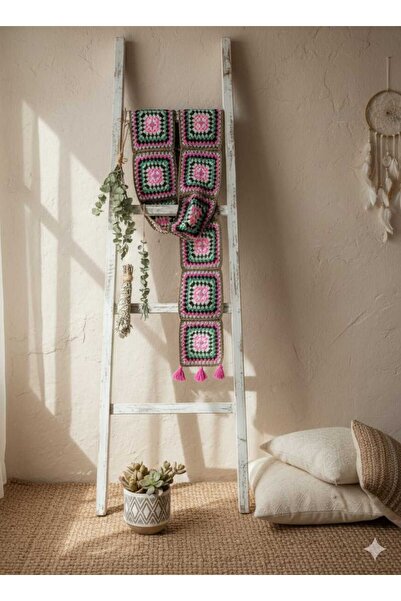 Bilge El Örgüsü Motif Atkı