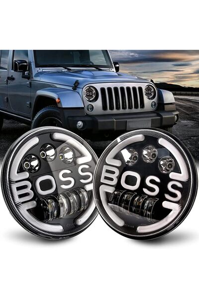 Smart مصابيح أمامية LED مستطيلة الشكل مقاس 7×6، هيكل أسود مع ضوء نهاري أبيض، ...