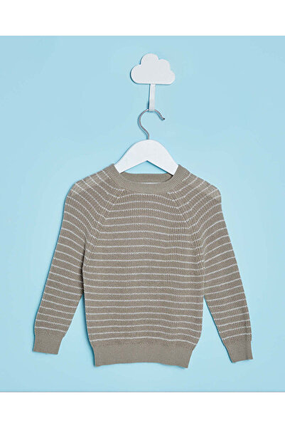 REDTAG سترة مخططة بنية اللون للأولاد الرضع