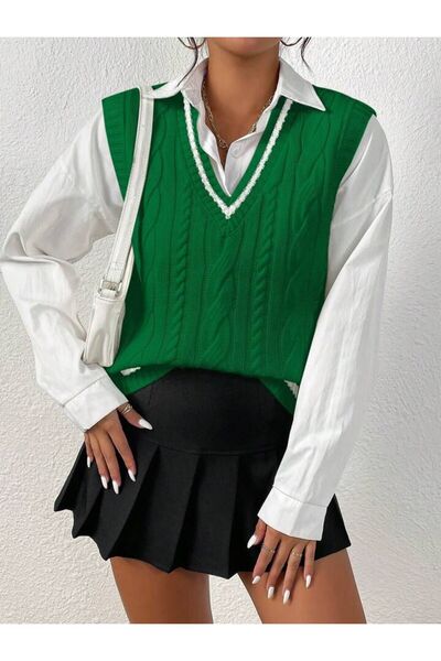 ATE ÖZGÜNEŞ TRİKO TEKSTİL Trend Women's Tricot Knitted Sweater