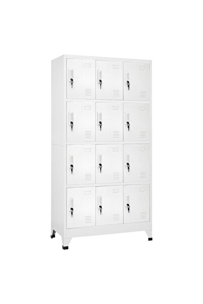 vidaxl Locker Cabinet with 12 Compartments 90x45x180 cm