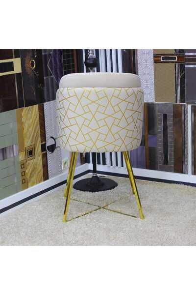 ARTA DOOR Alexa Cream Chairs, Gold Legs - Modern, HoReCa, Kitchen, Living Room, Office, Bedrooms, Hallways