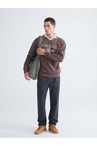 LC Waikiki XSIDE Пола с принт и висока яка, мъжка блуза с голям размер