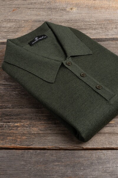 Woolen World Polo Neck Oversize (Large Size) Wool Knitwear Sweater