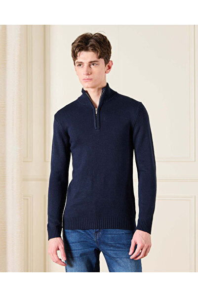 REDTAG بلوفر محبوك باللون الأزرق البحري للأولاد الكبار