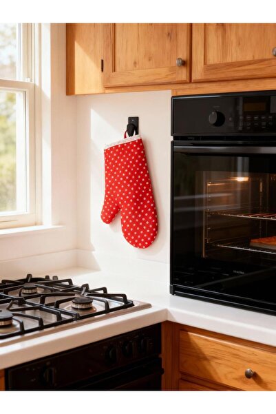 MODALİN Polka Dot Kitchen Set 3-Piece – Waterproof Heat Resistant Apron + Gloves + Holder
