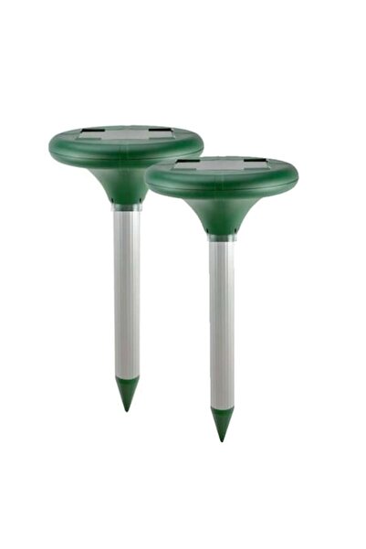 WXZ SHOP Set de 2 dispozitive solare anti-dăunători, WXZ SHOP, țăruș din aluminiu, frecvență 1000Hz