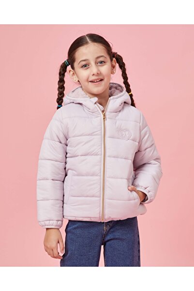 REDTAG Lilac Quilted Hooded Jacket for Girls (2 to 8 Years)
