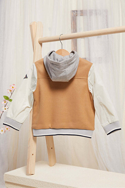 REDTAG Infant Boys Mustard Hooded Jacket