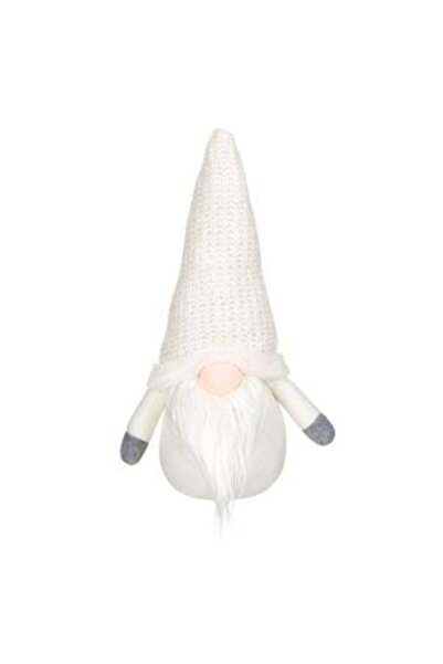 Silver Star Декоративна коледна фигурка на гном с бяла шапка 35 см