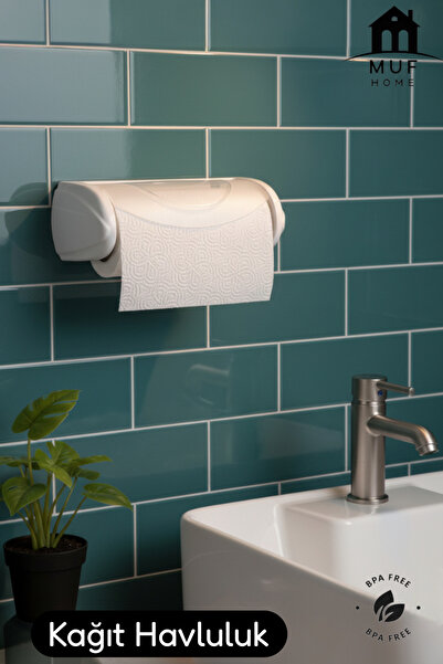 MUF HOME Rulo Kağıt Havlu Asacağı,Kağıt Havluluk,Yapışkanlı Rulo Havlu Askısı...