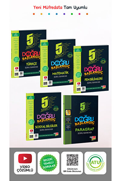 Dikkat Atölyesi Yayınları 5 Sınıf Doğru Başlangıç Soru Bankası Seti2