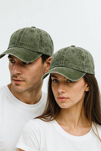 CapZone Distressed Washed Vintage Unisex Hat – Adjustable Denim Sports Cap (Khaki)
