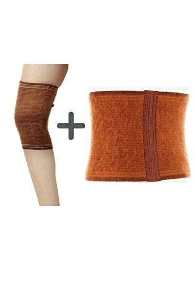THE SEPT Woolen Waist Wrap and Knee Pad Two-Piece Set Women Men Winter Warm K...