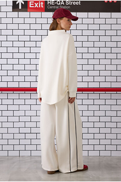 HEQA طقم رياضي كونتراست حواف أسطوانية إكرو