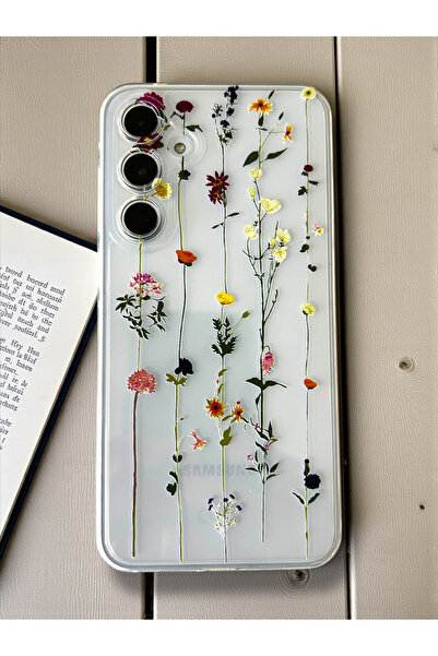 Merwish Samsung Galaxy A14 Compatible Ivy Patterned Transparent Case Cover