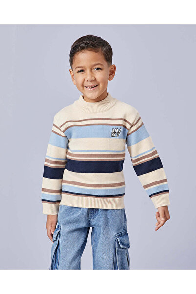 REDTAG سترة مخططة باللون البيج للأولاد