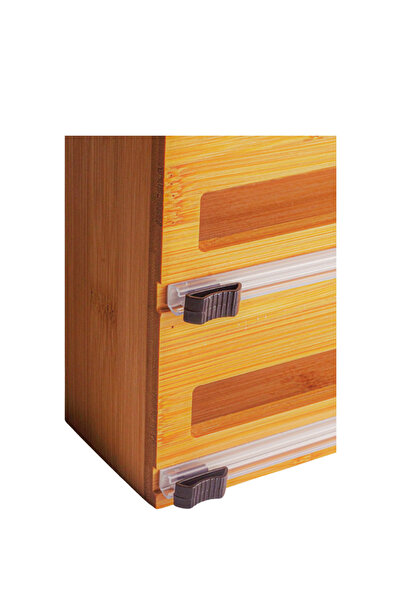 Penthouse Bamboo Organizer Cling Film and Foil Cutter Stretch and Foil Cutter