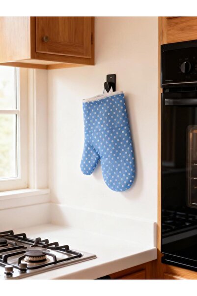 MODALİN Polka Dot Kitchen Set 3-Piece – Waterproof Heat Resistant Apron + Gloves + Holder